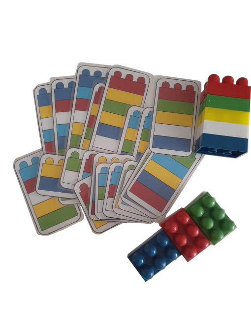 Jogo Sequência de Lego com Peças Retangulares para Pareamento