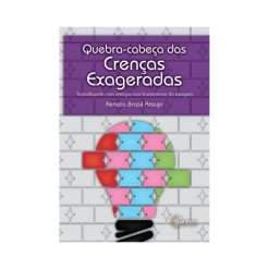 Capa do Baralho Quebra-Cabeça das Crenças Exageradas - Uma lâmpada colorida dividida em partes de um quebra-cabeça