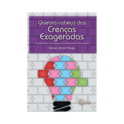 Capa do Baralho Quebra-Cabeça das Crenças Exageradas - Uma lâmpada colorida dividida em partes de um quebra-cabeça