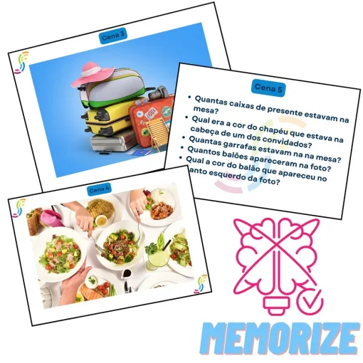 Jogo MEMORIZE para Adultos, Alzheimer e outras demências