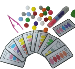 Jogo Da Sequencia: Pinça Tubete Pompom Cards Plastificados