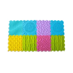 Tapete Sensorial Infantil com Texturas para Autismo – Sensii | Kit com 8 Peças Encaixáveis